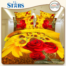 GS-FM3DFCX-06 Hot Sale custom printed 3D polyester woven fabric for bedding set